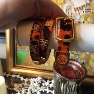 2 ORANGE Fur Rustic Cuffs!